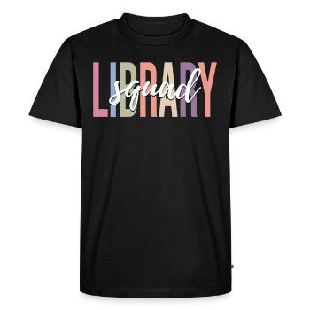 Book lover, reader, librarian - Men's Premium Organic T-Shirt - black - Front - Nico (187cm)