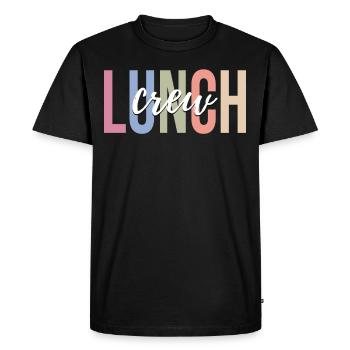 Employés de cantine - T-shirt Premium bio Homme - noir - Devant - Nico (187cm)