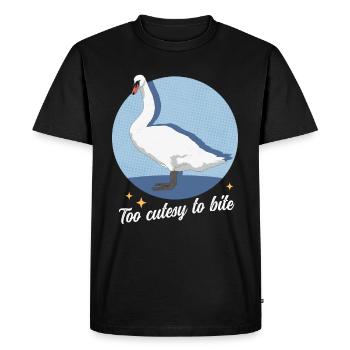 Cygnes Cygnes Cadeau d’amant de cygne - T-shirt Premium bio Homme - noir - Devant - Nico (187cm)