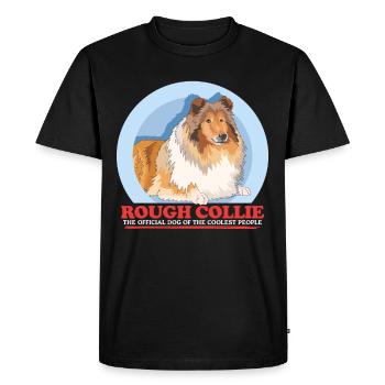 Collie Dogs Longhair Collie Gift - Men's Premium Organic T-Shirt - black - Front - Nico (187cm)