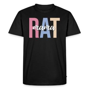 Rat Propriétaire d’animal de compagnie Rat Maman - T-shirt Premium bio Homme - noir - Devant - Nico (187cm)