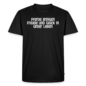 Équitation - Les chevaux apportent joie et bonheur dans nos vies - T-shirt Premium bio Homme - noir - Devant - Nico (187cm)