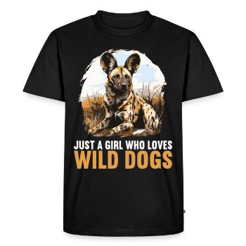 Wild Dogs Wild Dog - Men's Premium Organic T-Shirt - black - Front - Nico (187cm)