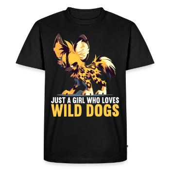 Wild Dogs Wild Dog - Men's Premium Organic T-Shirt - black - Front - Nico (187cm)