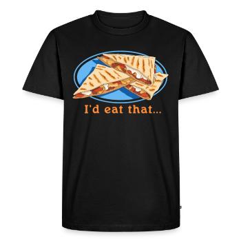 Quesadilla Tortillas Quesadillas Cadeau - T-shirt Premium bio Homme - noir - Devant - Nico (187cm)