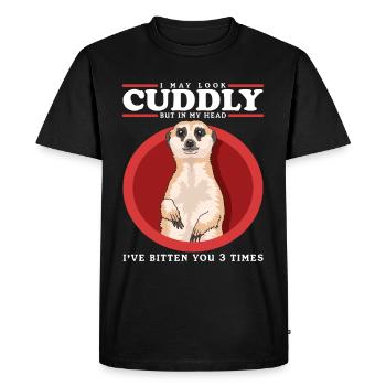 Suricate Drôle Cadeau de Suricate - T-shirt Premium bio Homme - noir - Devant - Nico (187cm)