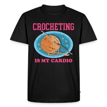 Crochet Crochet Crochet Crochet Fil Cadeau - T-shirt Premium bio Homme - noir - Devant - Nico (187cm)
