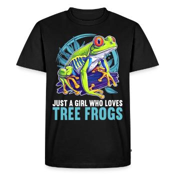 Rainette Baumfrösche Baumfrosch - T-shirt Premium bio Homme - noir - Devant - Nico (187cm)