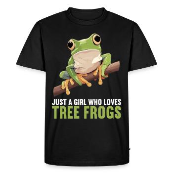 Rainette Baumfrösche Baumfrosch - T-shirt Premium bio Homme - noir - Devant - Nico (187cm)