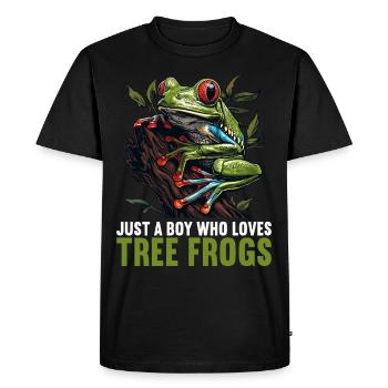 Rainette Baumfrösche Baumfrosch - T-shirt Premium bio Homme - noir - Devant - Nico (187cm)