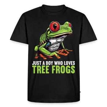 Rainette Baumfrösche Baumfrosch - T-shirt Premium bio Homme - noir - Devant - Nico (187cm)