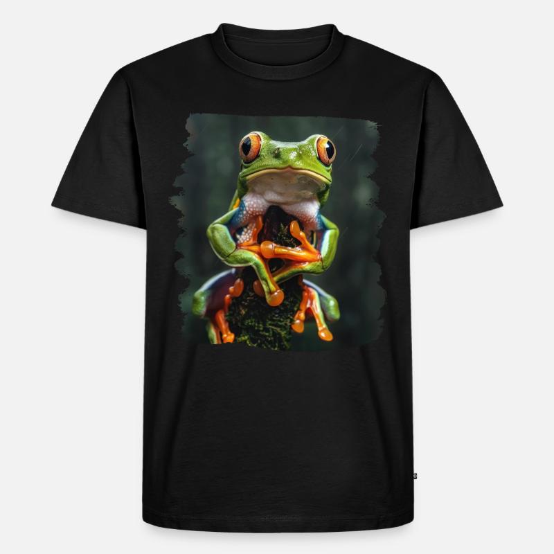 Tree Frog Baumfrösche Baumfrosch - Männer Premium Bio T-Shirt - Schwarz
