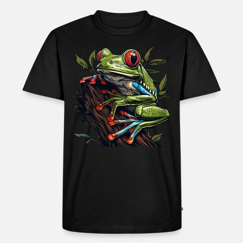 Tree Frog Baumfrösche Baumfrosch - Männer Premium Bio T-Shirt - Schwarz