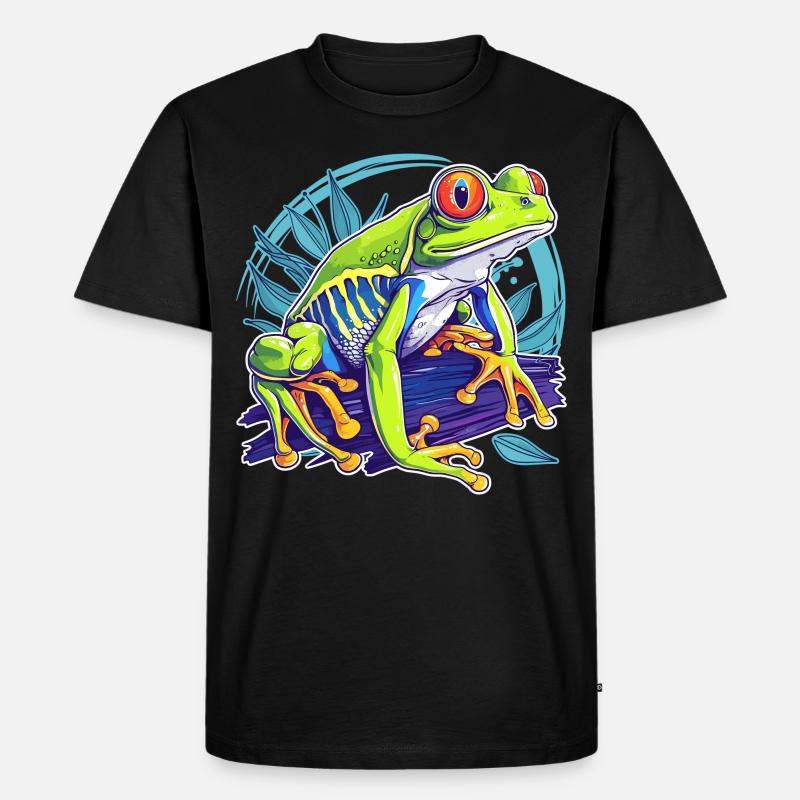 Tree Frog Baumfrösche Baumfrosch - Männer Premium Bio T-Shirt - Schwarz