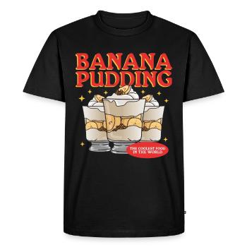 Banana Pudding Banana Pudding Gift - Men's Premium Organic T-Shirt - black - Front - Nico (187cm)
