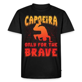 Capoeira only for the brave - Men's Premium Organic T-Shirt - black - Front - Nico (187cm)