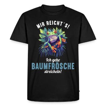 Rainette Baumfrösche Baumfrosch - T-shirt Premium bio Homme - noir - Devant - Nico (187cm)