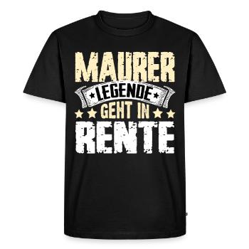 Maurer legend retires - Men's Premium Organic T-Shirt - black - Front - Nico (187cm)