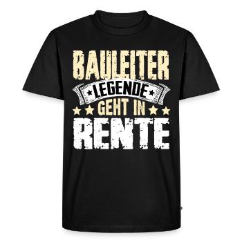 Construction manager legend retires - Men's Premium Organic T-Shirt - black - Front - Nico (187cm)