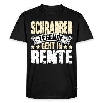 Mechanic legend retires - Men's Premium Organic T-Shirt - black - Front - Nico (187cm)
