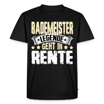 La légende du sauveteur prend sa retraite - T-shirt Premium bio Homme - noir - Devant - Nico (187cm)