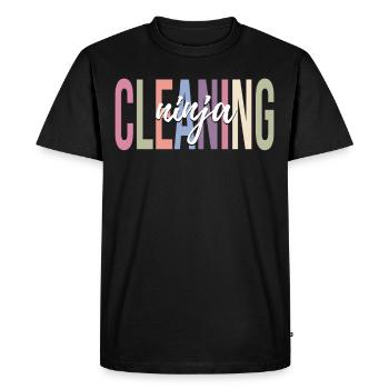 Équipe de nettoyage du concierge de l’école - T-shirt Premium bio Homme - noir - Devant - Nico (187cm)