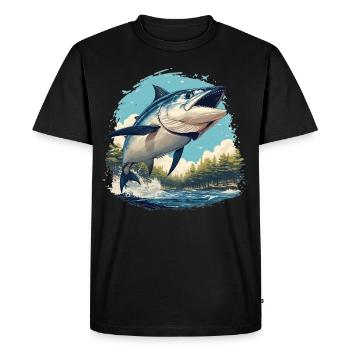 Thon Thunfische Thunfisch - T-shirt Premium bio Homme - noir - Devant - Nico (187cm)