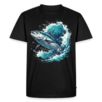 Thon Thunfische Thunfisch - T-shirt Premium bio Homme - noir - Devant - Nico (187cm)