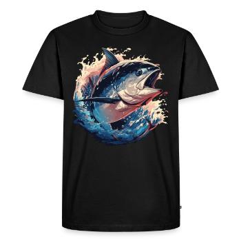 Thon Thunfische Thunfisch - T-shirt Premium bio Homme - noir - Devant - Nico (187cm)