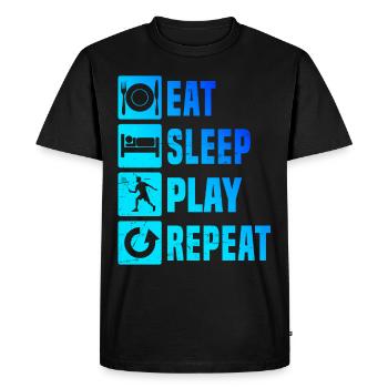 Squash Hommes Badminton Femmes Badminton Badminton - T-shirt Premium bio Homme - noir - Devant - Nico (187cm)