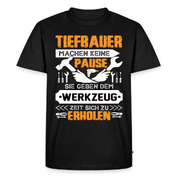 Civil engineers don't take a break - Men's Premium Organic T-Shirt - black - Front - Nico (187cm)