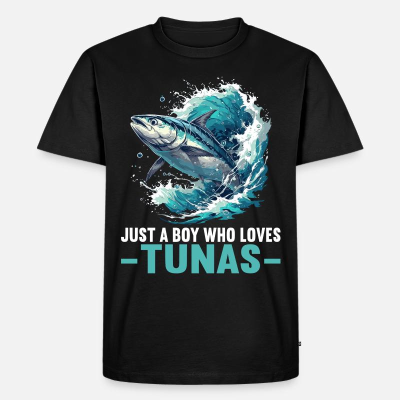 Tuna Thunfische Thunfisch - Männer Premium Bio T-Shirt - Schwarz