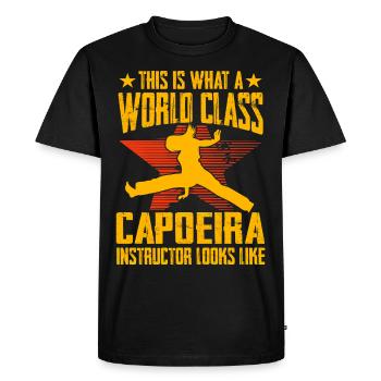 This is what world class capoeira instructor looks - Men's Premium Organic T-Shirt - black - Front - Nico (187cm)