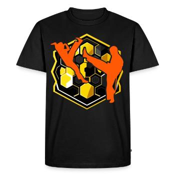 Capoeira - T-shirt Premium bio Homme - noir - Devant - Nico (187cm)