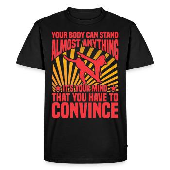 Capoeira - T-shirt Premium bio Homme - noir - Devant - Nico (187cm)