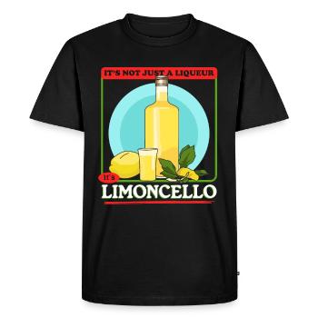 Limoncello Liqueur de citron Limoncellos Cadeau - T-shirt Premium bio Homme - noir - Devant - Nico (187cm)