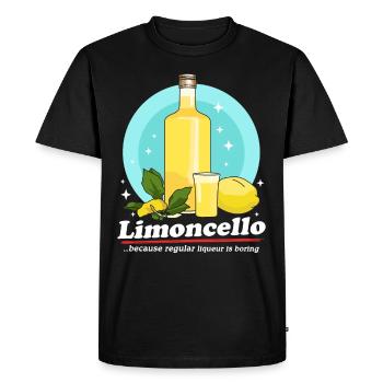 Limoncello Citrons Limoncellos Liqueur Cadeau - T-shirt Premium bio Homme - noir - Devant - Nico (187cm)