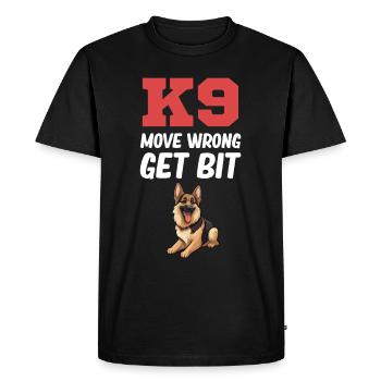 Se tromper, se faire mordre un chien - T-shirt Premium bio Homme - noir - Devant - Nico (187cm)
