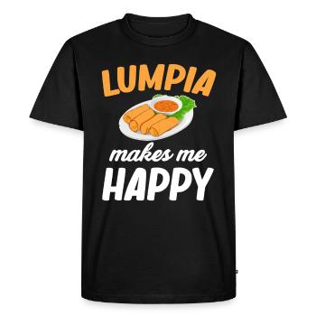 Lumpia me rend heureux Pinoy Shanghai Adobo - T-shirt Premium bio Homme - noir - Devant - Nico (187cm)