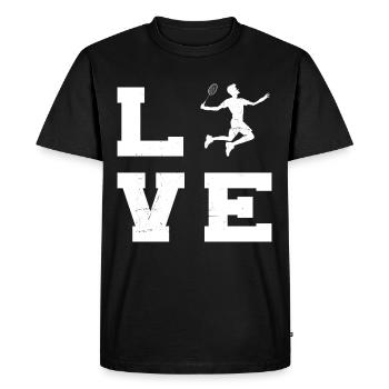 Badminton Badminton Players Women Badminton - Men's Premium Organic T-Shirt - black - Front - Nico (187cm)
