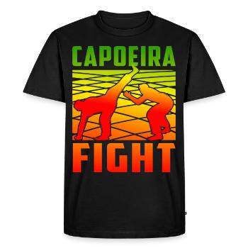 Combat de capoeira - T-shirt Premium bio Homme - noir - Devant - Nico (187cm)
