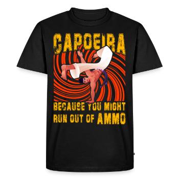Capoeira because you might run out of ammo - Men's Premium Organic T-Shirt - black - Front - Nico (187cm)