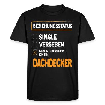 Roofer Relationship Status - Men's Premium Organic T-Shirt - black - Front - Nico (187cm)