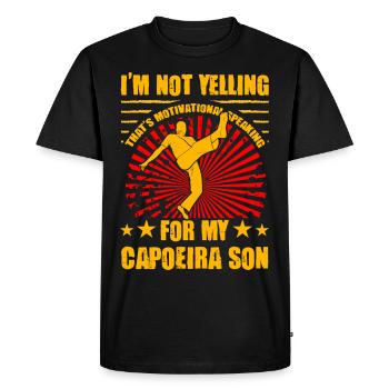 I'm not yelling that's motivational speaking - Men's Premium Organic T-Shirt - black - Front - Nico (187cm)