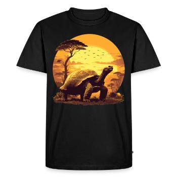 Tortues géantes Tortue géante - T-shirt Premium bio Homme - noir - Devant - Nico (187cm)