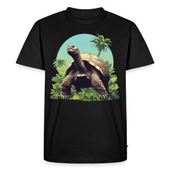 Tortues géantes Tortue géante - T-shirt Premium bio Homme - noir - Devant - Nico (187cm)