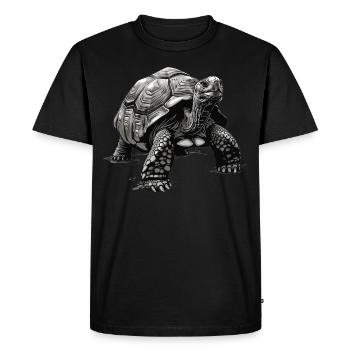 Tortues géantes Tortue géante - T-shirt Premium bio Homme - noir - Devant - Nico (187cm)