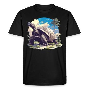 Tortues géantes Tortue géante - T-shirt Premium bio Homme - noir - Devant - Nico (187cm)