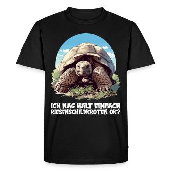 Tortues géantes Tortue géante - T-shirt Premium bio Homme - noir - Devant - Nico (187cm)