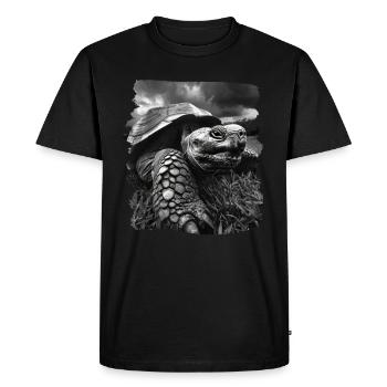 Tortues géantes Tortue géante - T-shirt Premium bio Homme - noir - Devant - Nico (187cm)